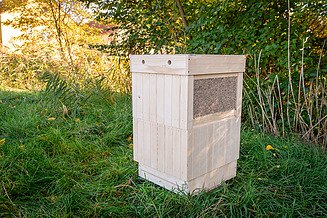 Zu Sehen ist ein Bienenstock in der Natur